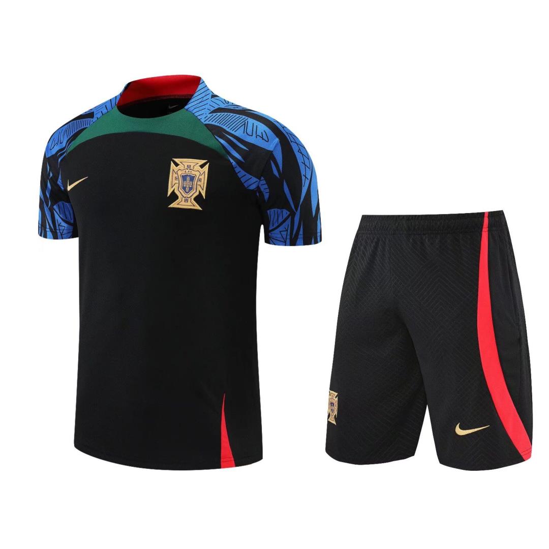 AAA Quality Portugal 22/23 Black/Blue Training Kit Jerseys